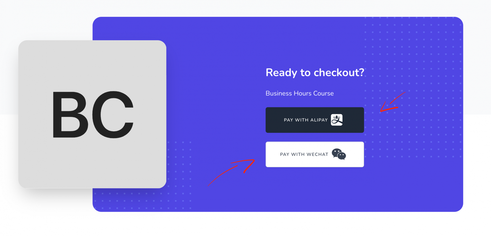 How to checkout with WeChat or AliPay on Thinkific 2 thinkific wechat checkout page