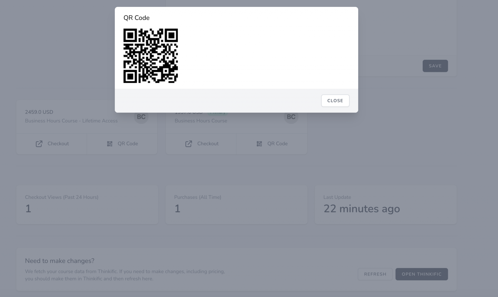 QR Checkout Codes for WeChat & AliPay in Thinkific 3 wechat qrcode thinkific checkout
