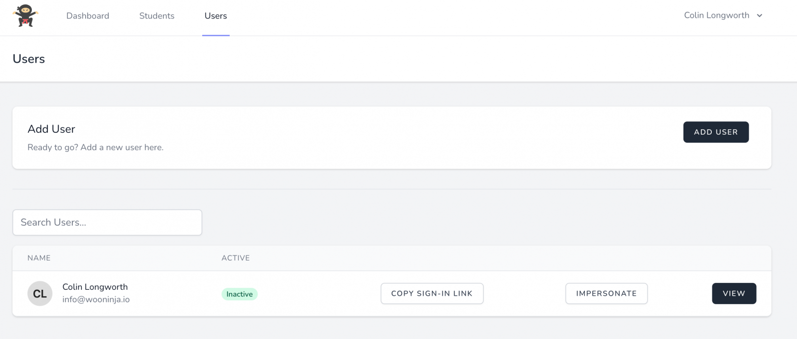 How do I add B2B Users to Thinkific? 2 b2b dashboard users add start 1